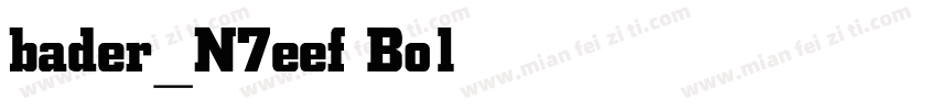 bader_N7eef Bold字体转换